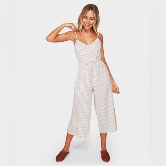 Billabong Gingham Jumpsuit - Picture 1 of 8